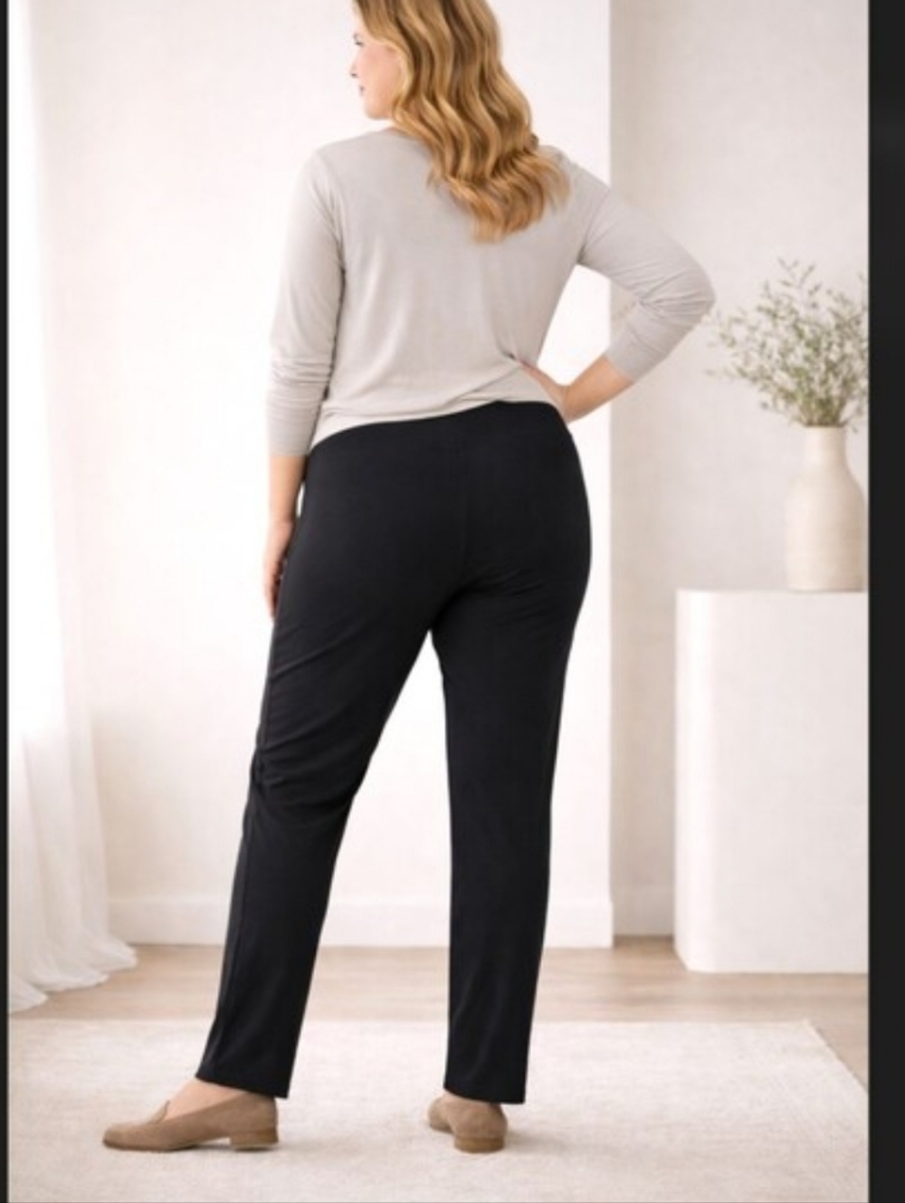 NWT J. Jill Wearever Collection Black Smooth Slim Fit Stretch Pants Plus Size 2X